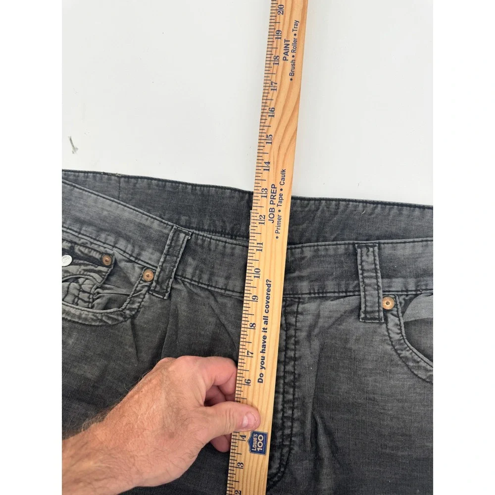 True Religion‎ Jeans Ricky 44x34 Bootcut Black Grey Wash Flap Pocket Baggy
